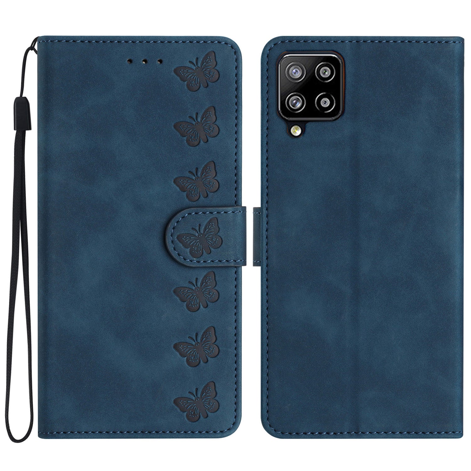 For Samsung Galaxy M32 (Global Version) 4G Butterfly Imprinted Phone Case Leather Wallet Flip Stand Cover For Samsung Galaxy M32 (Global Version) 4G Butterfly Imprinted Phone Case Leather Wallet Flip Stand Cover
